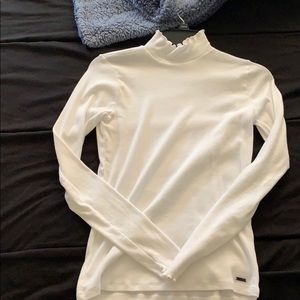 White long sleeve turtle neck